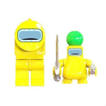 Imagem de Boneco Minifigure Blocos De Montar Among Us Yellow - Mega Block Toys