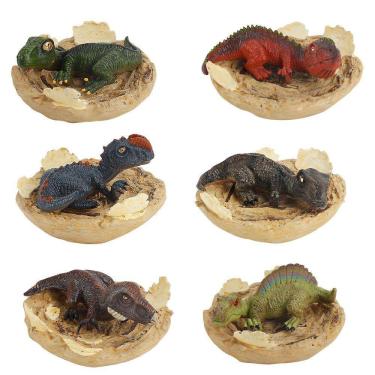 Imagem de Meia eclosão de dinossauros Shell Broken Dinosaur Model Toy com base Home Decor