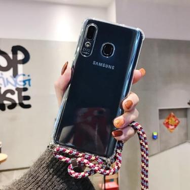 Imagem de Cordões de cabo crossbody transparentes e macios com corda para Samsung Galaxy A10 A20E A50 A51 A71 A31 A41 A70 S10 20 Note 20 Cover, X8, para S20 Plus