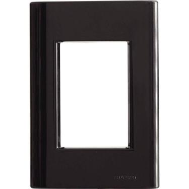 Imagem de Placa 3 Postos 4x2 Tramontina Giz Preta Sem Suporte Tramontina