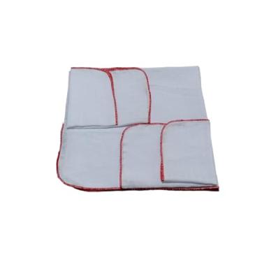 Imagem de Kit Fralda 3 pçs com 1 Fralda de Ombro 70x70 cm e 2 Toalhas de boca 35x35 cm (Vermelho)