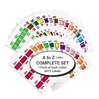 Imagem de Doctor Stuff - Alphabet Letters for File Folders, 1 pack each A-Z plus Mc, 6075 Labels, NO File Box or Indexes, Jeter/TAB 5100 - JXAM Series Compatible Alpha Stickers, 15/16" x 1-5/8", 27 Packages