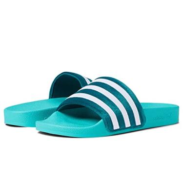 Imagem de adidas Sandália feminina Adilette Slide, Mint Rush/Branco/Legacy Teal, 37