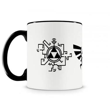Imagem de Caneca Legend Of Zelda Icones Preta 330 ml