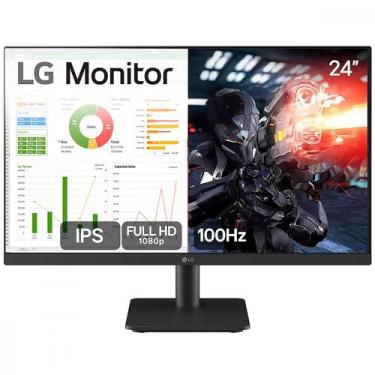 Imagem de Monitor Gamer LG 24 Full HD 100Hz 5ms HDMI IPS - 24MS500-B, Preto, Biv