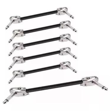 Imagem de KIT 5 CABO 15CM E 1 DE 25 CM P10 X P10 PEDAL PEDALEIRA 90º L - MXT