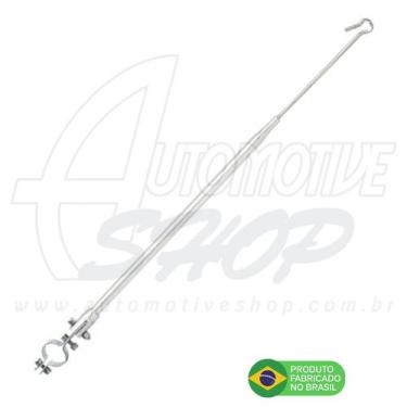 Imagem de Antena Corta Pipa Moto Retratil Guidão Aço Inox Zincda M8 - Jojafer