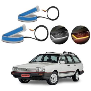 Imagem de Kit Fitas Led DRL Farol + Seta 12v 45cm Quantum 1985 1986 1987 1988 19