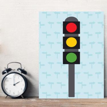 Imagem de Placa Decorativa MDF Infantil Semáforo - Quartinhos