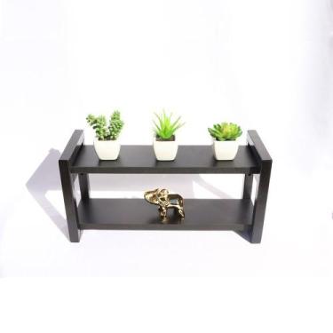 Imagem de Estante Suspensa Decorativa Chamego MD044 40cm MDP Preto 14x40x20, Pre
