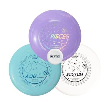 Imagem de ONEATTACK Professional PDGA Starter Disc Golf Set, Included Putter, Midrange, Driver, Mini Disc for Men, Women, Kids, Weight Ranges 170-175g, Disk Golf Kit for Beginners and Professionals (3 Pack)