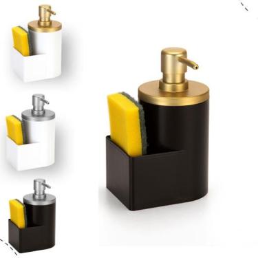 Imagem de Dispenser para Detergente 600ML Com Porta Bucha Cozinha Pia Balcão - A