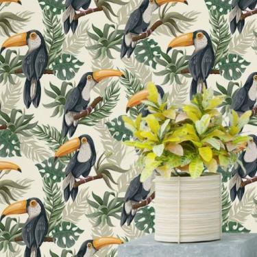 Imagem de Papel de Parede Adesivo Tropical Tucanos N019084 0,58x3M - Adesivo BR