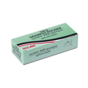 Imagem de Grampo 106/6 Galvanizado Rocama (caixa c/ 3500 grampos)