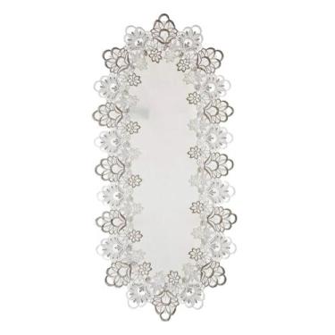 Imagem de Caminho de Mesa Rendado Veneza Bege/Branco/Fendi - Jolitex - Jolitex T