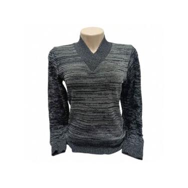 Imagem de Blusa Tricô Feminina Mescla com Elastano Meia Estação - Maria Malhas, 