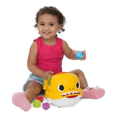 Imagem de Bebê Jack Tubarão Baby Shark Montar Didatico - Mercotoys, Amarelo