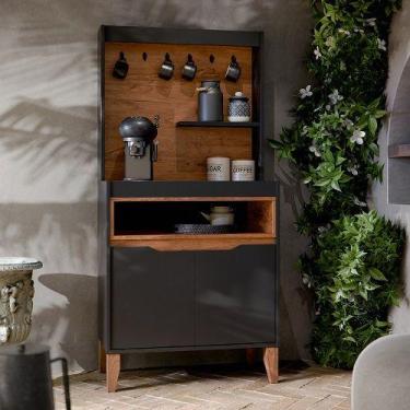 Imagem de Cantinho Do Café Flow Preto/Freijó - EJ Móveis