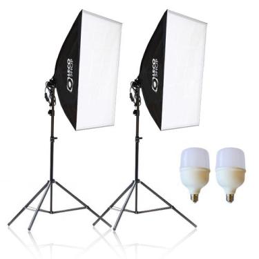 Imagem de Kit 2 SoftBox 50 X 70 Com Lâmpadas Led Estudio Luz Continua - Leco Sho