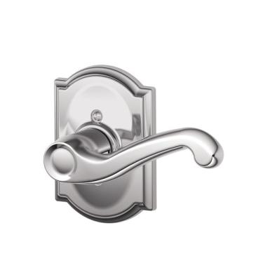Imagem de SCHLAGE Alavanca Flair para destros com trava que não gira Camelot, cromado brilhante (F170 FLA 625 CAM RH)