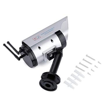 Imagem de Câmera manequim de energia solar, câmera de ajuste falso de energia solar, câmera de segurança de vigilância simulada para uso interno e externo