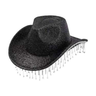 Imagem de UxicRuya Capinho de jazz de chapéu de cowboy ocidental para celebração de engajamento do presente do dia das mães, Preto