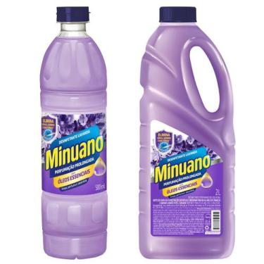 Imagem de Kit Desinfetante Lavanda 500ml e 1 Desinfetante Lavanda 2Lts - MINUANO