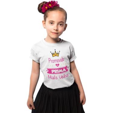 Imagem de Camiseta Infantil Promovida a Prima Mais Velha Branca - Del France, 06