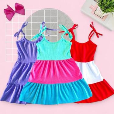Imagem de Kit 2 Vestido maria Infantil menina verão estiloso ENVIO COR SORTIDAS 