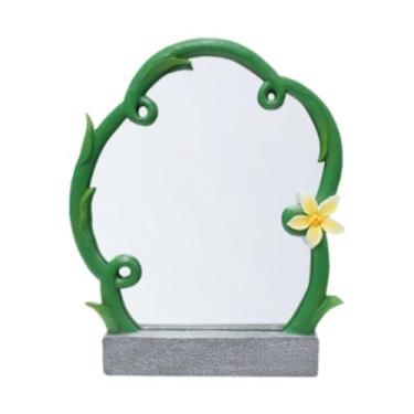 Imagem de Wswqop Desk de maquiagem decorativa espelho espelho de mesa espelho chique em estético ABRIMENTO de FOTOGRAFIA de