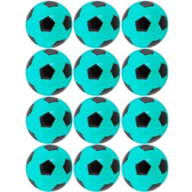 Imagem de 12x Bola De Futebol Vinil Pingo Dente De Leite 22Cm Infantil (Azul)