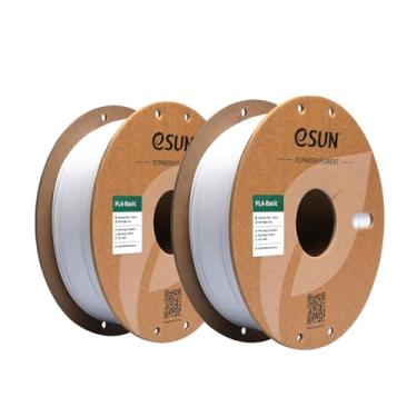 Imagem de eSUN Filamento básico PLA de 1,75 mm, carretel de 1 kg (1 kg) Filamento PLA para impressora 3D de impressão rápida, projetado para impressão rápida, pacote com 2