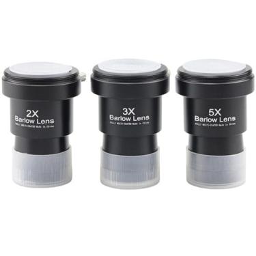 Imagem de 3 Peças de Telescópio Astronômico de 3,15 cm Lente Barlow 2X 3X 5X Kit de Ocular para Telescópio