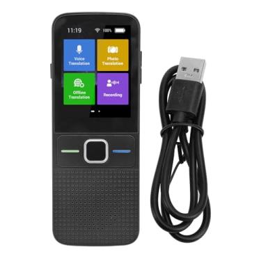 Imagem de TLTDSMY Dispositivo tradutor de idiomas, tradutor de voz com tela sensível ao toque de 2,4 polegadas, suporte a 138 idiomas, câmera de 5 MP, dispositivo portátil de tradução offline para fotos on-line