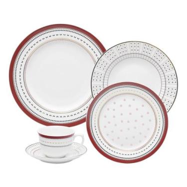 Imagem de Aparelho de Jantar e Chá 20 Peças Oxford Flamingo Lafayette