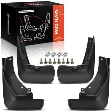 Imagem de A-Premium Conjunto de 4 peças de abas de lama protetores contra respingos, para-lamas com kits de hardware acessório compatível com Nissan Kicks 2018-2024, dianteiro e traseiro, lado do motorista e do