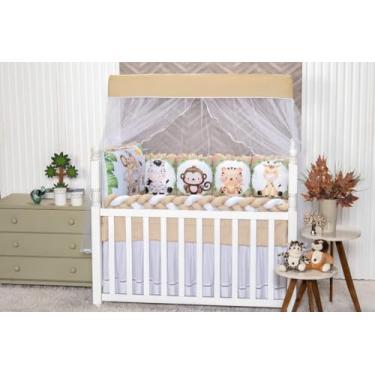 Imagem de Kit Berço Sublimado12 Peças - Conforto e Estilo para o Enxoval do Bebê (Safari Caqui)