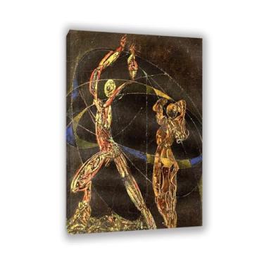 Imagem de Arte de parede Max Ernst, dançarinos sob o céu estrelado, reproduções de arte em tela pinturas famosas pôsteres impressão de Max Ernst imagens abstratas decoração de parede 105 x 70 cm (41 x 28 pol)