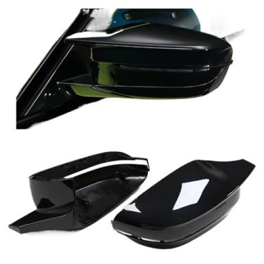 Imagem de Capa de espelho compatível com G20 New 3 Series Sedan M340i 330i 2019-2022 Gloss Black Exterior Rear View Caps Shell Substituição Clip On(Right Hand Drive)