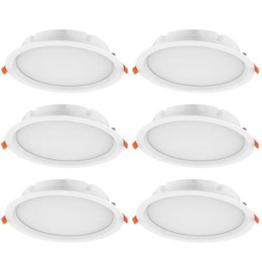 Imagem de 6 Luminárias Led De Embutir Redonda 3000k Ledvance 7021286, Bivolt
