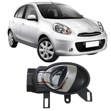 Imagem de Macaneta interna porta cromada LD March Versa 4P 2011 em diante serve dianteira traseira