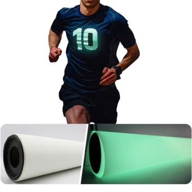 Imagem de CALCA Película de transferência DTF Specialty - 11,8 pol x 32,8 pés/30 cm x 10 m DTF que brilha no escuro rolo de filme luminoso, Cold Peel