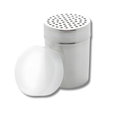 Imagem de Queijeira De Aço Inox Com Tampa Porta Condimentos Queijo Ralado Orégano 7,2cm x 10cm