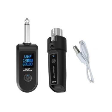 Imagem de JunZheHub Transmissor E Receptor de Som, Microfone Recarregável, 110db, Equipamento Musical para Guitarra E Mixer, 1 com 1