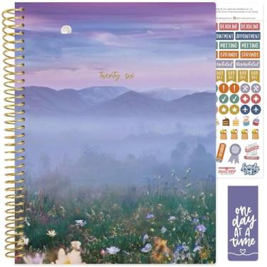 Imagem de bloom daily planners Agenda 2026 (janeiro a dezembro) - 21,6 cm x 28 cm Livro organizador de agenda semanal e mensal com adesivos e abas - capa macia flexível - Montanhas místicas