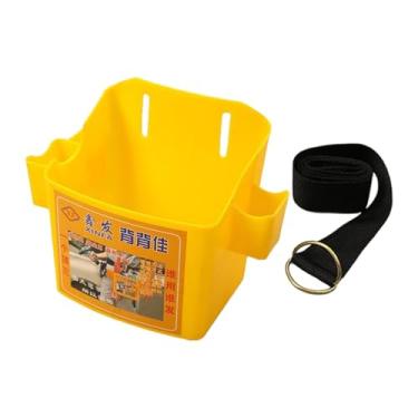 Imagem de Whtkoph Organizador de Caixa de Ferramentas de Cintura, Balde Portátil, Suporte de Ferramentas Grosso com Cinto para Carpinteiros, Eletricistas, Amarelo, Tamanho real