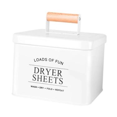 Imagem de Fxzqgnh Caixa de Armazenamento Multifuncional para Secadora de Roupas com Alça, Ideal para Banheiro, Dormitório Ou Lavabo, Branco, Tamanho real