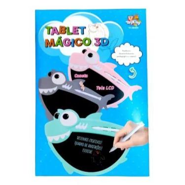 Imagem de Brinquedo Lousa Tubarão Tela Lcd Desenhável Apagável 6 Polegadas Top -