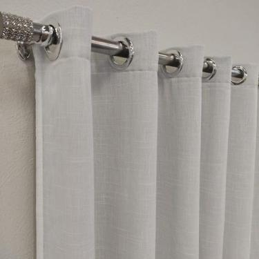 Imagem de Cortina Voil Gase Linho Com Forro Blackout P/ Janela Porta4,00x2,60 - 
