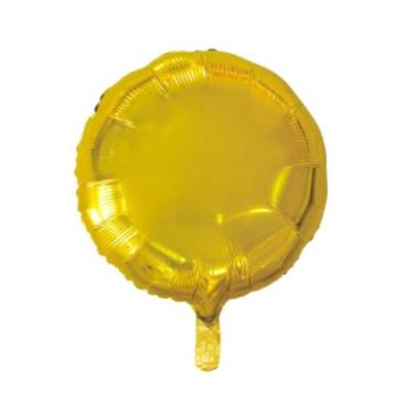 Imagem de Balão Redondo Metalizado 18 - PartiuFesta, Dourado